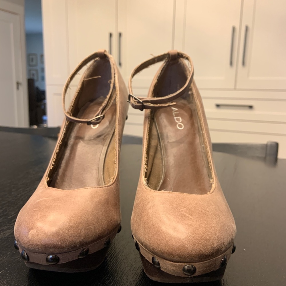 Aldo ankle strap heels